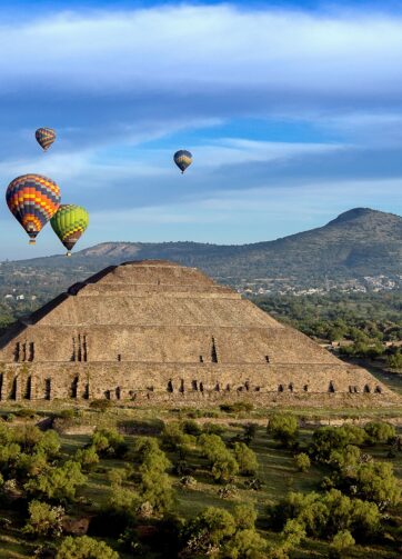 Teotihuacan Pyramids from San Miguel de Allende